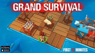 Grand Survival: Raft Games - ​Gameplay First 17 Minutes | (iOS, Android) First Look