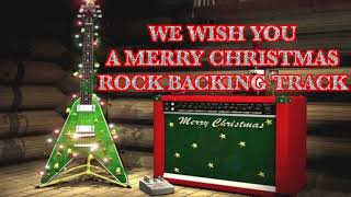 We wish you a merry christmas (hard) rock guitar backing track HQ