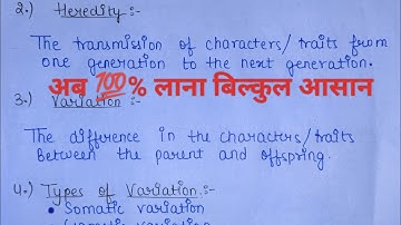 heredity and evolution class 10 notes | heredity and evolution class 10 notes pdf