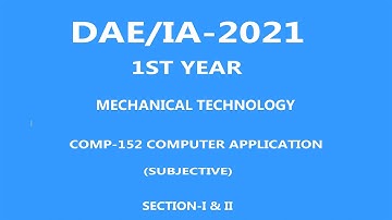 Comp-152|Computer Applications | IA2021|Subjective | PBTE| First Annual Board Paper