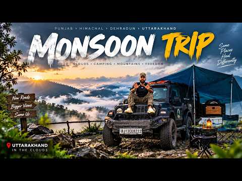 Rain Camping in Monsoon With My Thar | Sleeping Above the Clouds ☁️🌧️