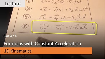 The formulas for motion with constant acceleration: Part 4