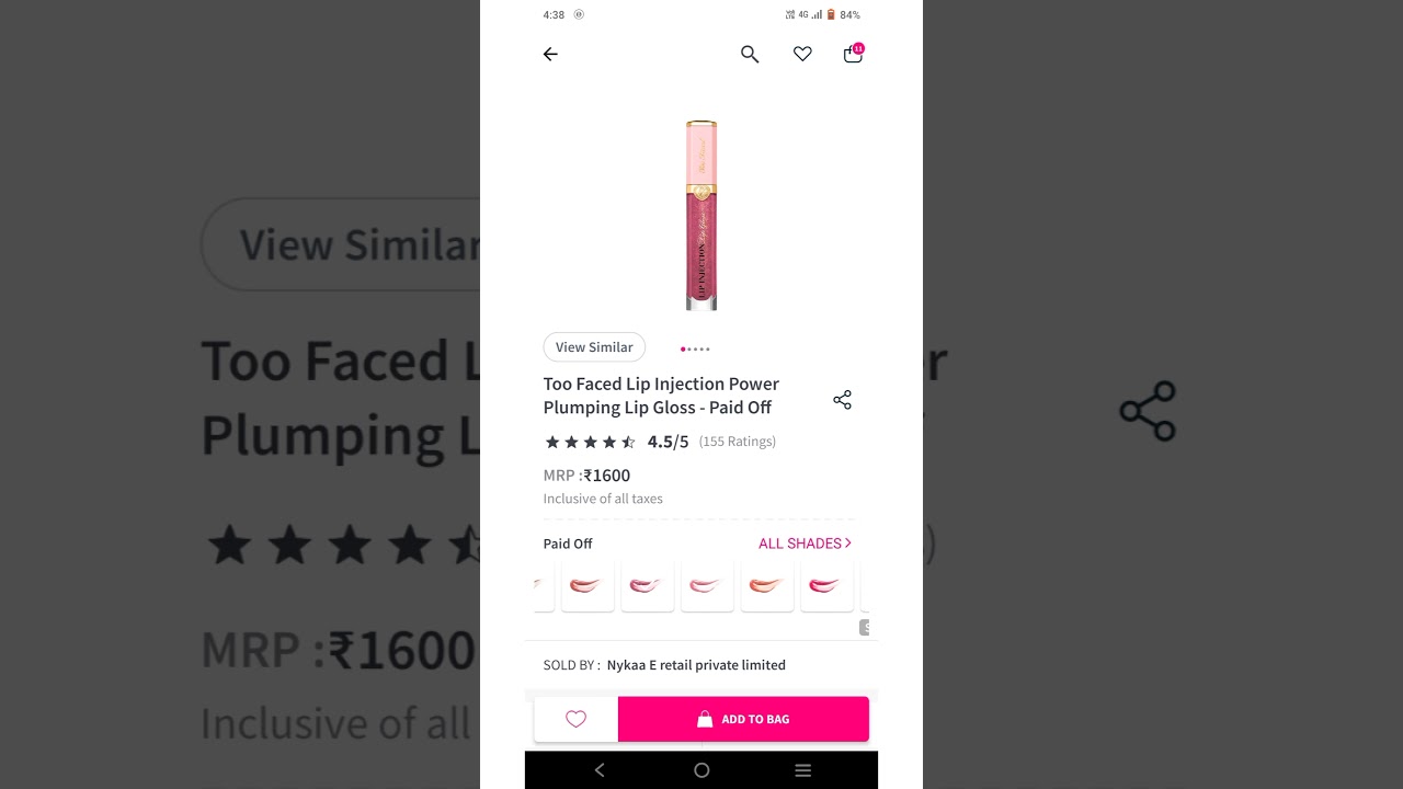 too faced lip injection power plumping lip gloss/16 shades lip gloss/gloss rs 1700/top faced