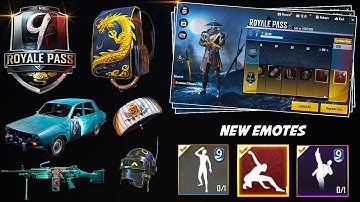 SEASON 9 ROYAL PASS LATEST LEAKS | NEW EMOTE, OUTFITS, GUNS AND REWARDS IN PUBG MOBILE