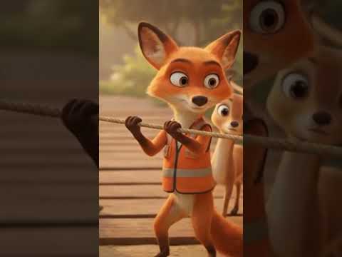 Milo and the Forest Friends Fix the Broken Bridge 🌉🐾 #youtubeshorts #comedy #funny #animation #2026