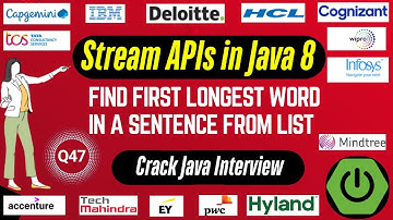 Java 8 Stream API Interview Questions: Find First Longest Word in A Sentence using the Java 8 Stream