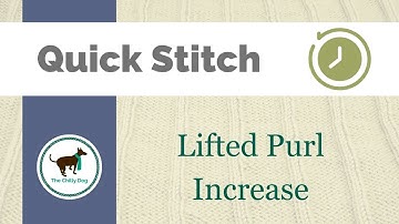 Quick Stitch: Lifted Purl Increase Right and Left