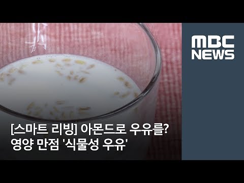 [스마트 리빙] 아몬드로 우유를 영양 만점 '식물성 우유' / MBC