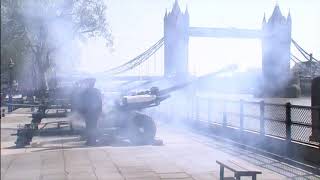 Queen Elizabeth II's 93rd birthday guns salute (UK) - ITV News - 22nd April 2019