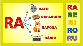 Família Silábica Da Letra R Alfabetização Silabário Leitura E Imagens Ra Re Ri Ro Ru