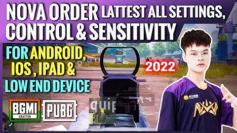 2022 NOVA ORDER Sensitivity (zero recoil sensitivity 2022) NV ORDER 2.1 sensitivity code pubg