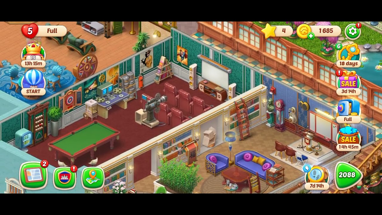 Homescapes full home tour /real player no hack