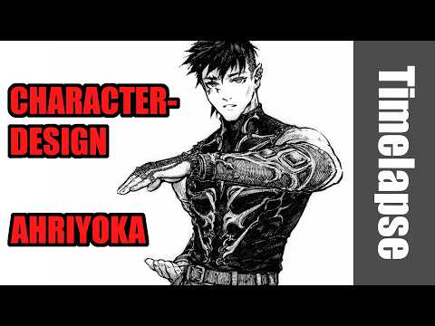 Drawing Ahriyoka ( from the P&P Tales off the Script ) - Timelapse | Red Hawk