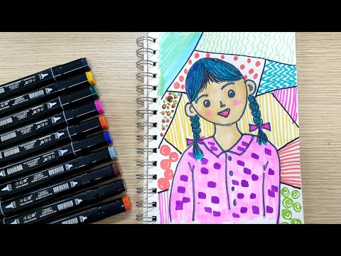 Video Em Vẽ Chân Dung Bạn| Gương Mặt Đáng Yêu | Gương Mặt... - YouTube