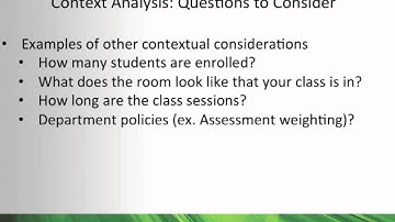 Introductory Context Analysis Presentation