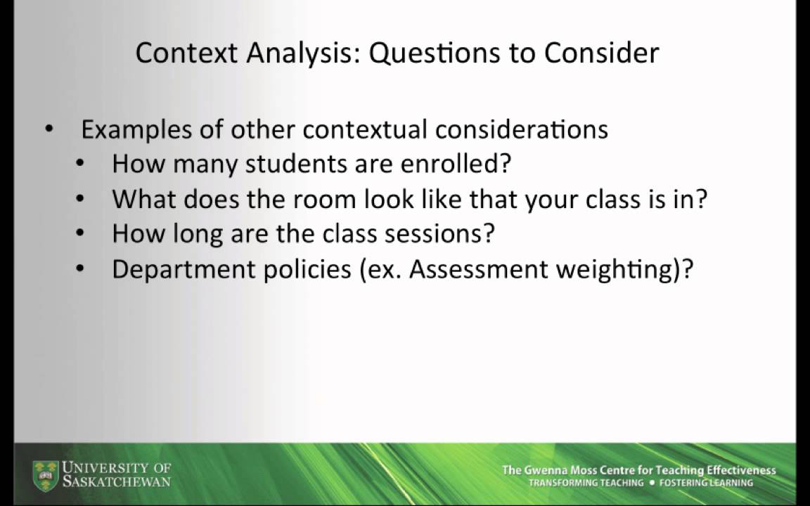 Context analysis. Context analysis