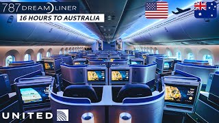 16 HOURS IN United 787-9 Polaris Business Class from Los Angeles to Melbourne