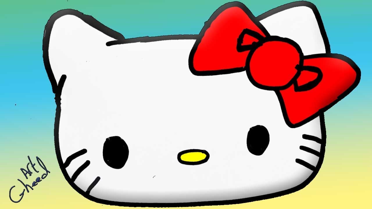 draw hello kitty رسم شخصيات كرتون  تعليم الرسم للاطفال