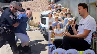 Charlie Kirk suspect being arrested . Attendees say he did it! See moments before it happened 