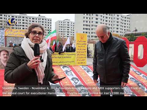 Stockholm - Nov 6, 2023: MEK supporters rally in front of the appeal court (Hamid Noury) - Part 1