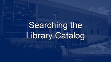 Searching the Library Catalog
