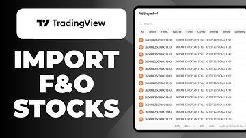 How To Import F&O Stocks In TradingView Watchlist (2025 Tutorial)