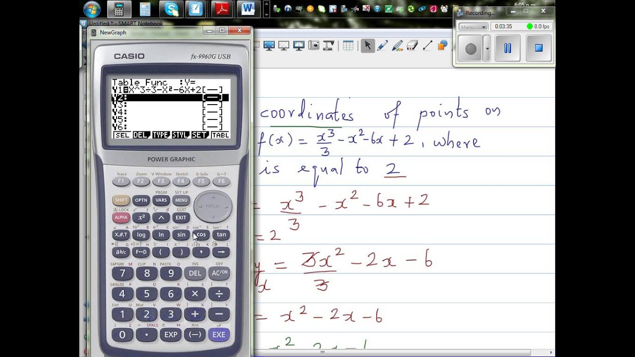 Finding the coordinates of points on a curve with a given gradient ...