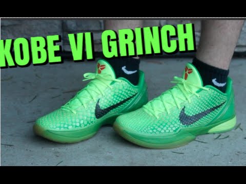 Nike Zoom Kobe VI Grinch Christmas ON FEET! - YouTube