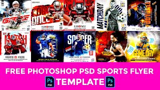 Free psd sports flyer templates 2023 | Sports poster template photoshop