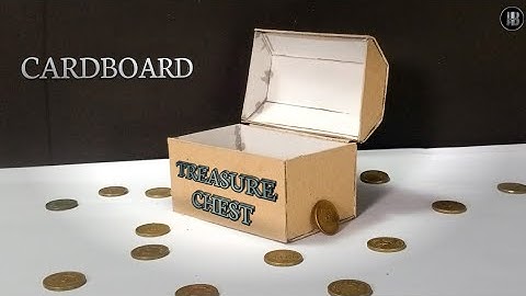 Making a simple mini treasure chest from cardboard | inventive AB