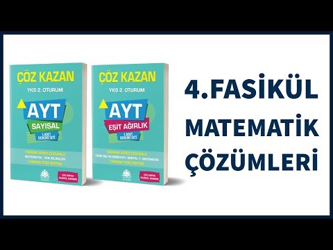 Çöz Kazan AYT 5'li Deneme Matematik 4  Fasikül Çözümleri