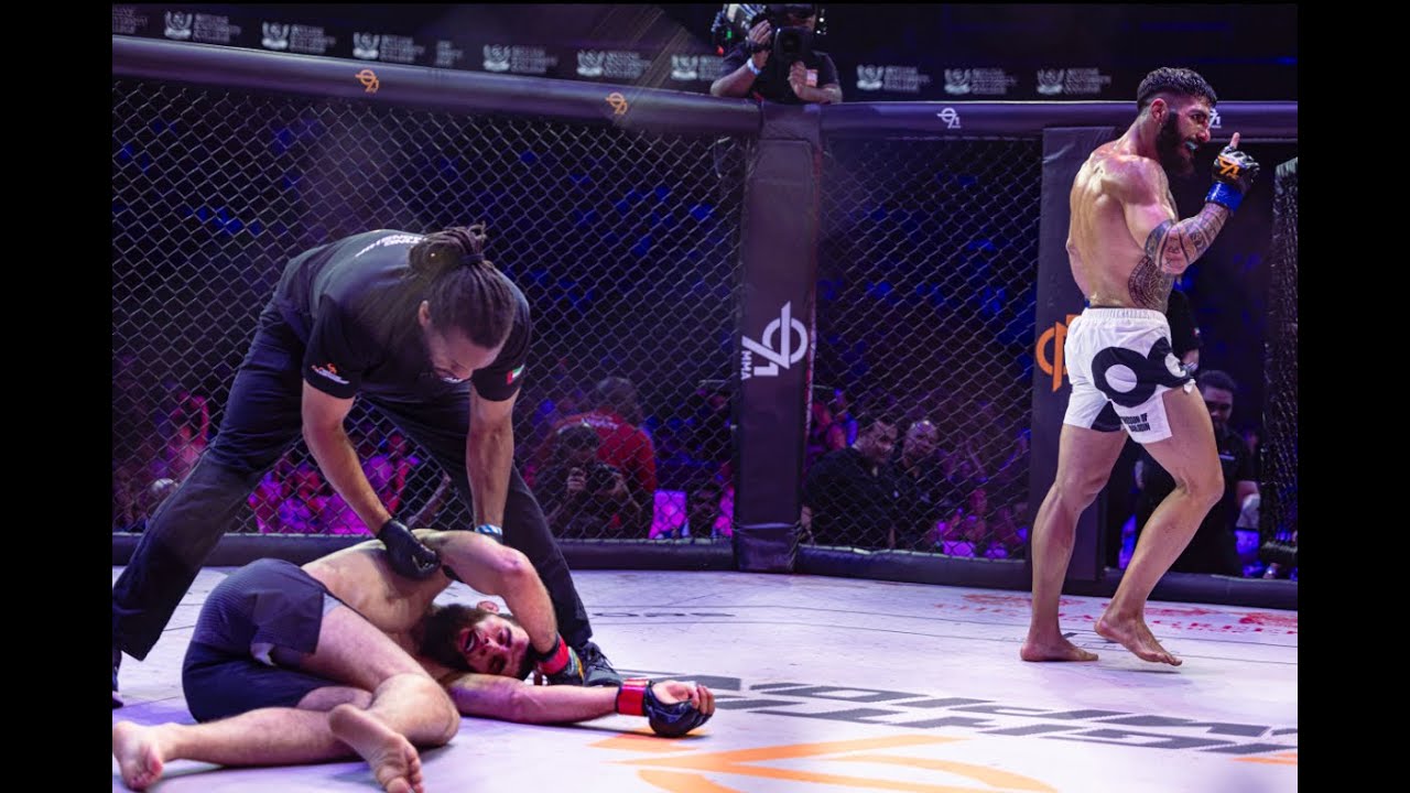 Namo Fazil in a victorious pose after a knockout