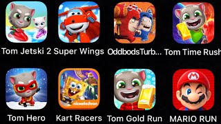 Tom Jetski 2, Super Wings Jett Run,Oddbods Turbo Run,Kart Races,Tom D Run,Tom Hero,Mario Run..