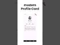 How to build this stunning Profile Card - In just a few minutes! #shorts