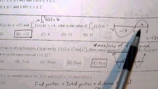 Calculus AB 2008 MC #76 -- 83