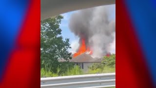 Large fire burning at Upstate apartment complex