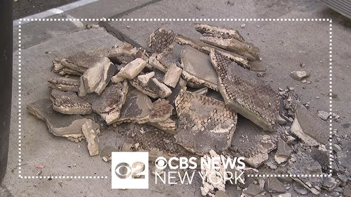 Pieces Of Concrete Fall From Building In Washington Heights