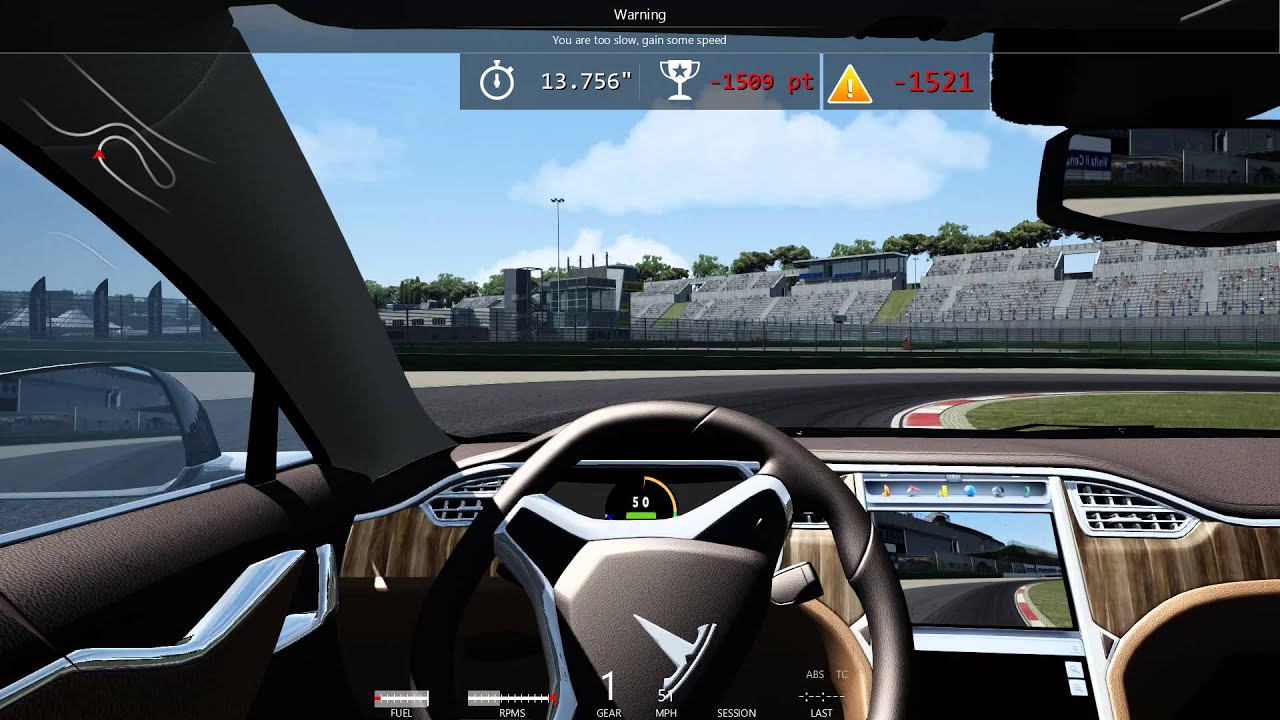 Agressief Geniet Geaccepteerd Steam Community :: Video :: Assetto Corsa v1.01 - Tesla S P85+ at  Vallelunga - Time Attack - Drivers View