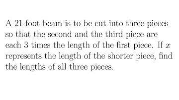 Cutting a Beam into Three Pieces (Find the Lengths)
