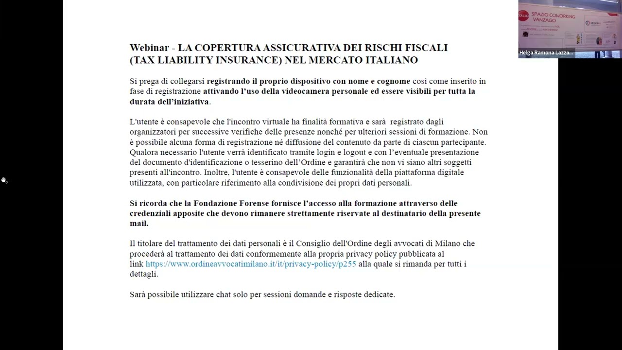 LA COPERTURA ASSICURATIVA DEI RISCHI FISCALI (TAX LIABILITY INSURANCE) NEL MERCATO ITALIANO