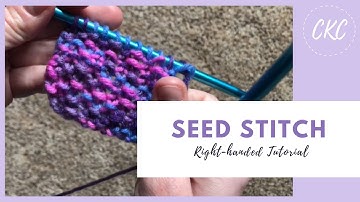 How to Knit // The Seed Stitch for Kids // Right-handed Tutorial