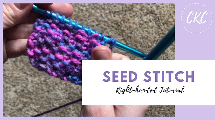 How to Knit // The Seed Stitch for Kids // Right-handed Tutorial