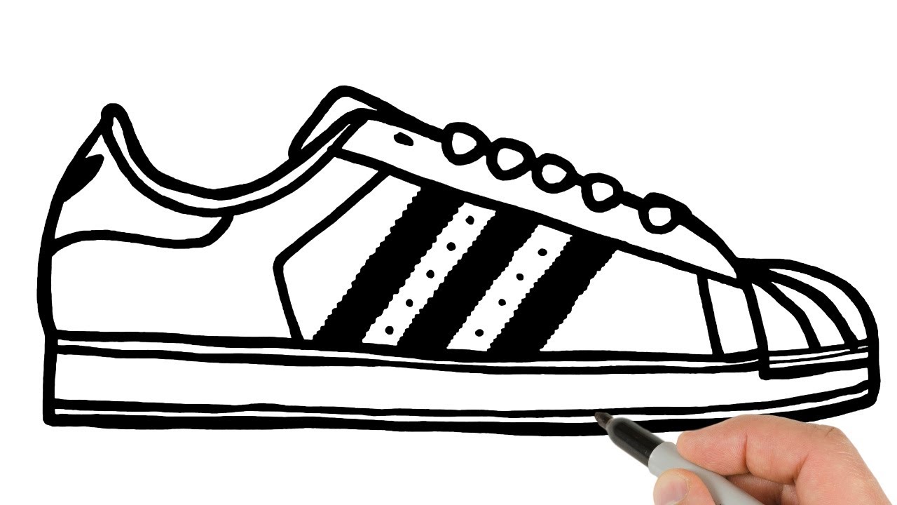 How to Draw Adidas Shoes Step by Step?