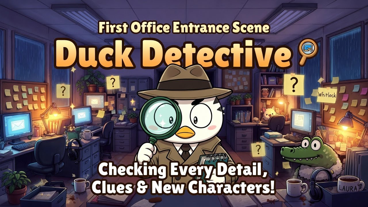 Duck Detective PART 3rd🦆 First Office Entrance Scene | Checking Every ...