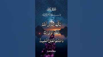 يا أيها الناس أنتم الفقراء إلى الله #أجمل التلاوات #تلاوة_خاشعة #quran #dailyreminder #islamicvideo