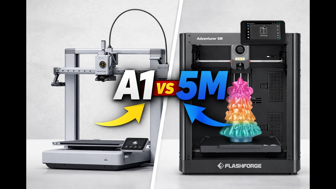 Bambu Lab A1 vs Flashforge Adventurer 5M – A Beginner's Comparison