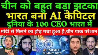 100 Tech Leaders In Delhi | Narendra Modi Innograte AI Impact Summit 26 | China Pakistan Shocked