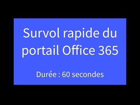 Office 365 : survol rapide du portail
