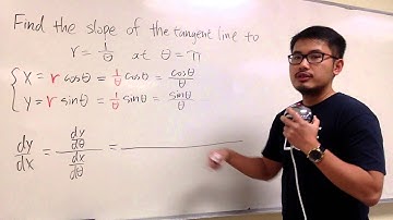 dy/dx for r = 1/theta at pi
