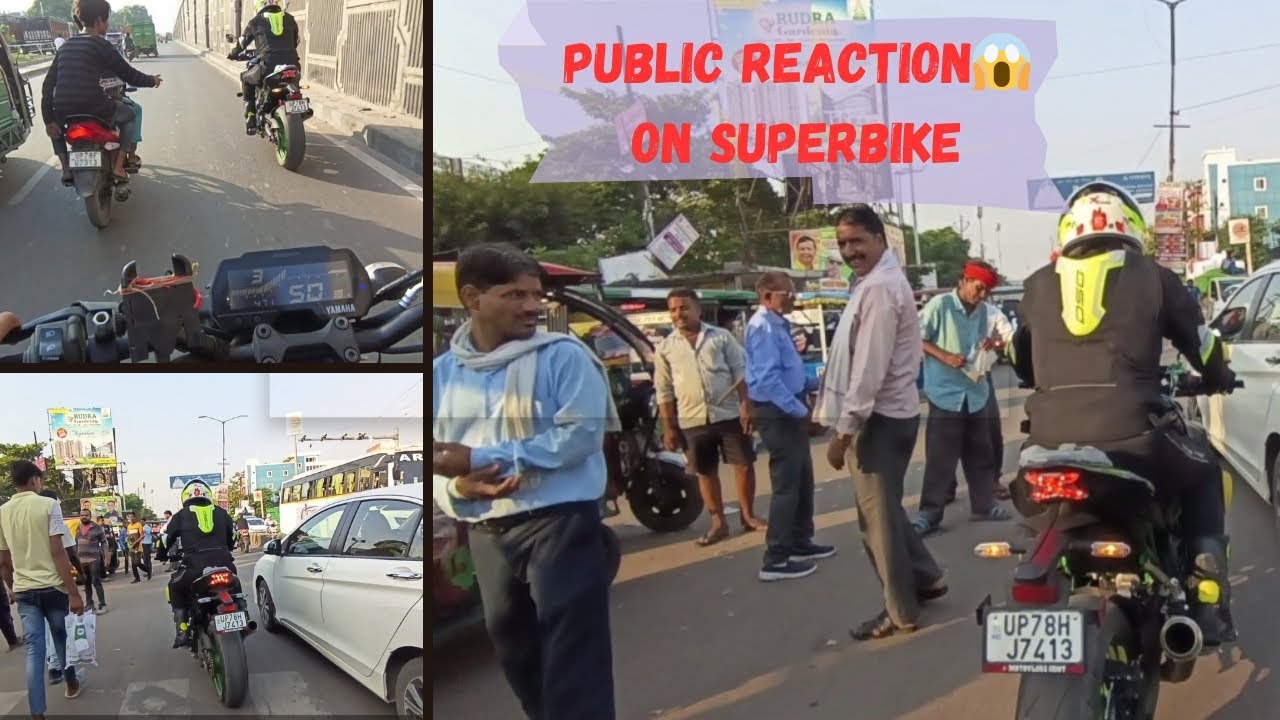 Public Reaction on Superbike in India 😍❤️ | Girls reaction on Kawasaki z900 reaction